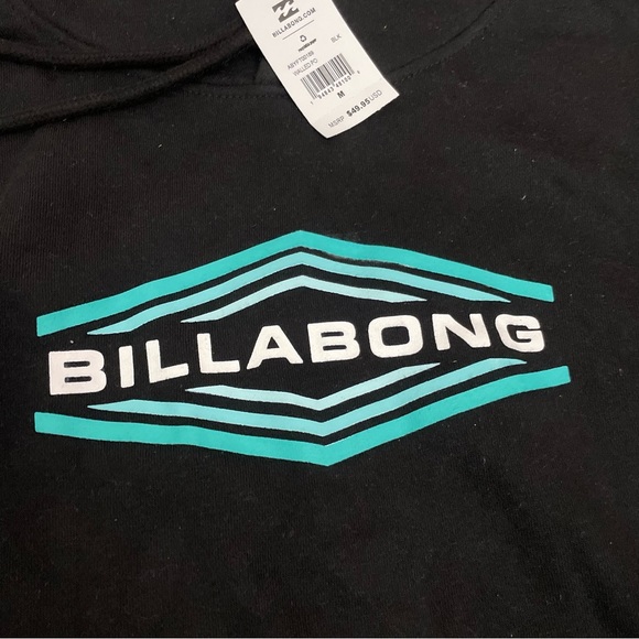NWT BILLABONG WALLED BLACK HOODIE SZ MEDIUM M - Picture 2 of 5